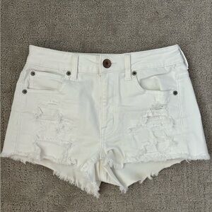 American Eagle White Jean Shorts